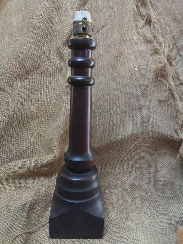 A lovely vintage solid wood lamp base