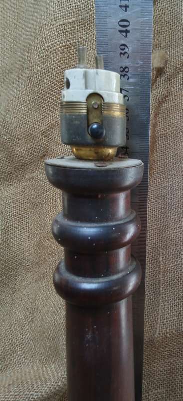 A lovely vintage solid wood lamp base