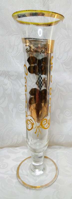 Lovely vintage Czech Bohemia crystal glass bud vase