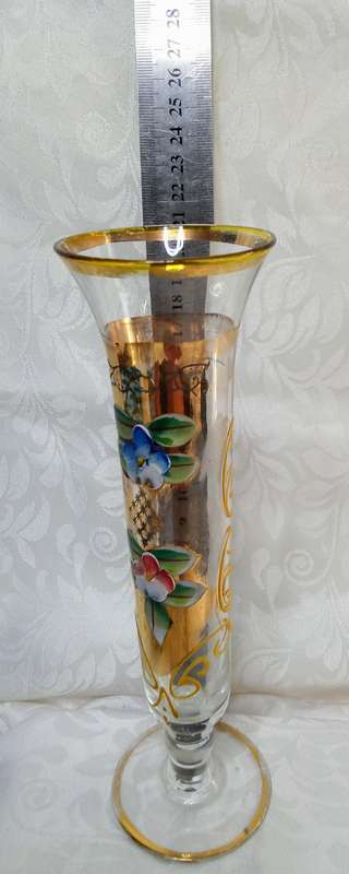 Lovely vintage Czech Bohemia crystal glass bud vase