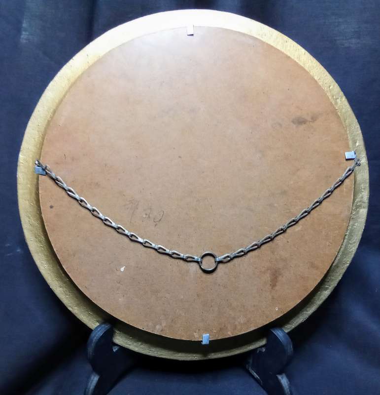 Beautiful vintage Italian metal frame with domed glass