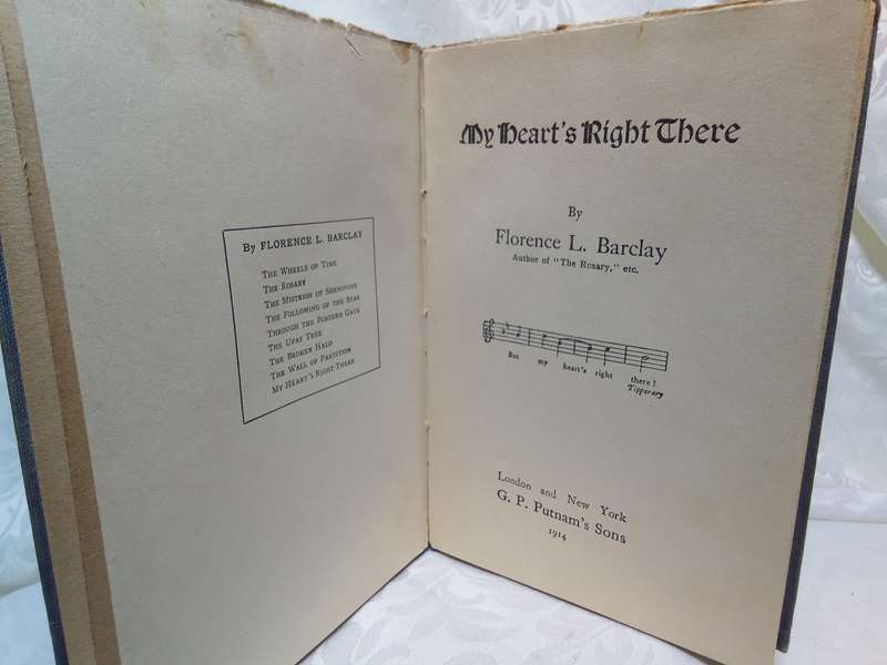 My heart is right there - Florence L Barclay (First edition 1914)