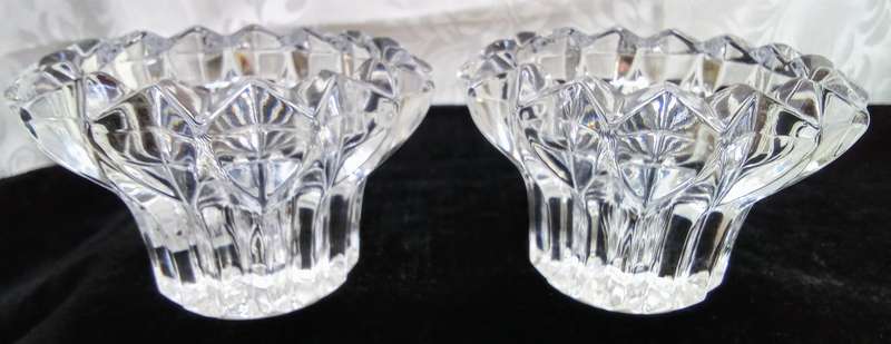 Gorgeous pair of vintage Crystal Candle Holder 24% Lead, Zajecar - Made in Yugoslavia