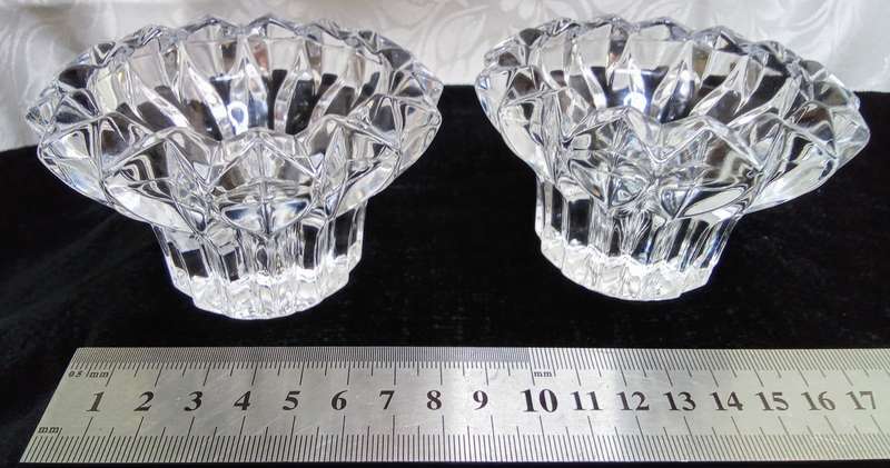 Gorgeous pair of vintage Crystal Candle Holder 24% Lead, Zajecar - Made in Yugoslavia