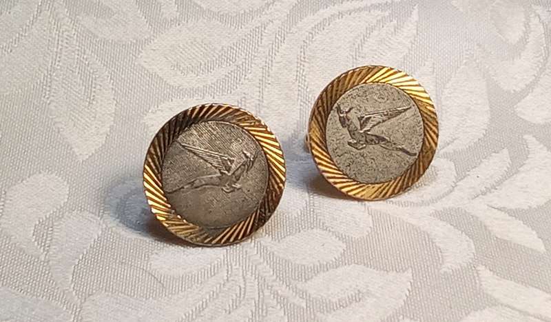 Vintage gold and silver toned South African Airways cufflinks