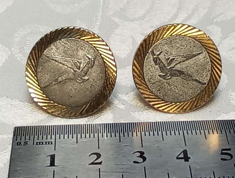 Vintage gold and silver toned South African Airways cufflinks