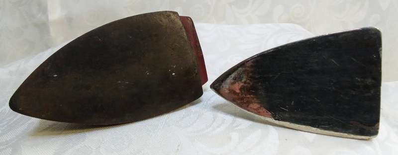 Cutest two vintage mini metal irons