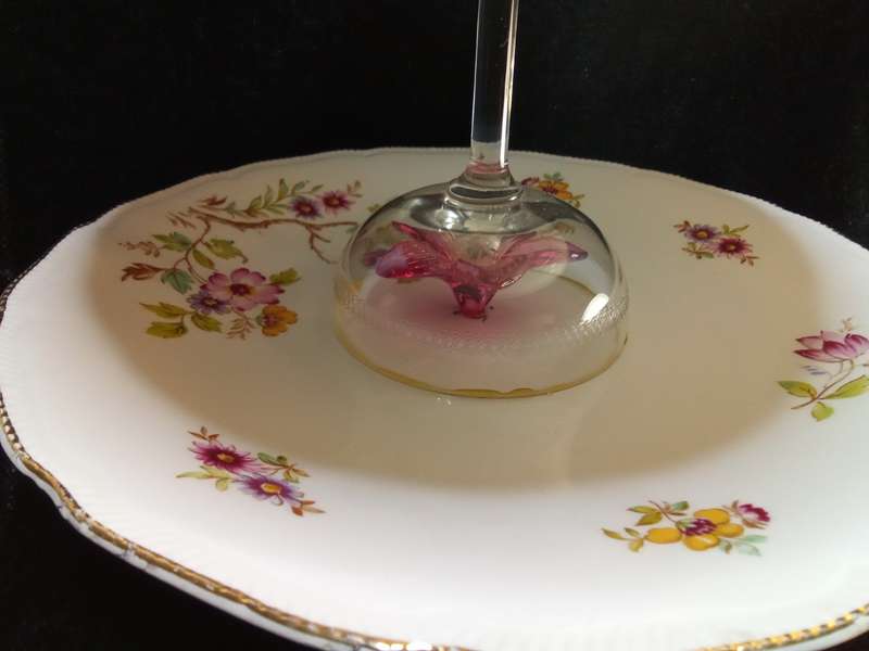 Loving this special item! Cake stand built out of vintage items.