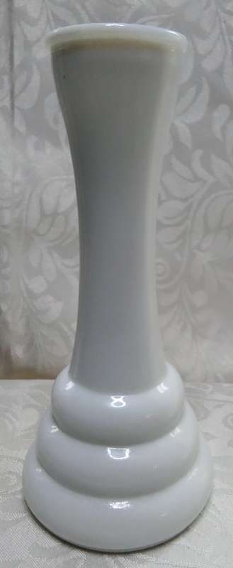 Vintage mid century Randall beehive style milk glass bud vase