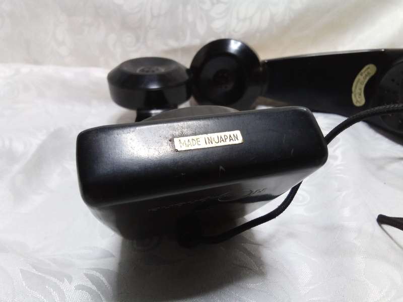 Two vintage Belphone echo sound powered handsets