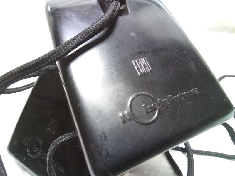 Two vintage Belphone echo sound powered handsets