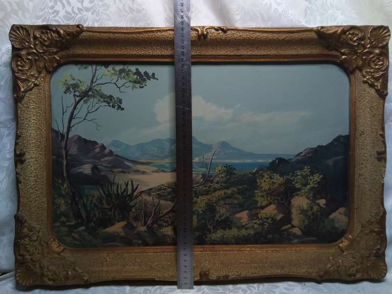 Beautiful landscape by L du Preez, with original frame