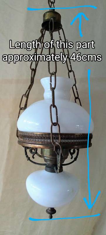 Stunning Vintage Milk glass ceiling light