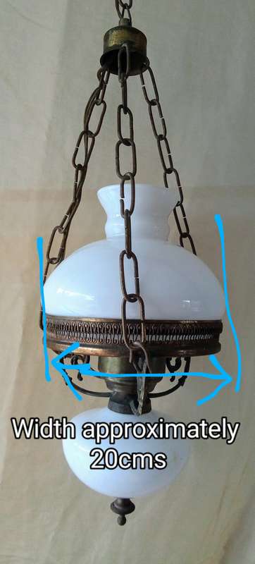Stunning Vintage Milk glass ceiling light