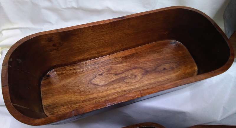 Stunning handmade rustic Hard Pear nesting bowls