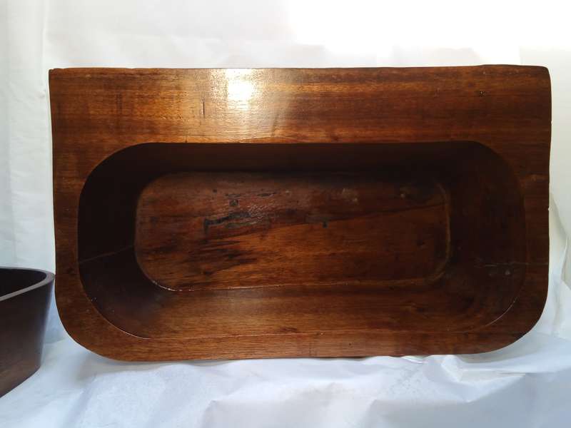 Stunning handmade rustic Hard Pear nesting bowls