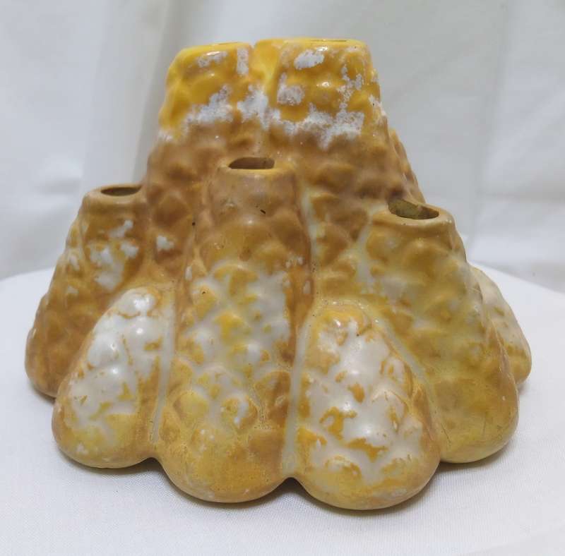 Antique Porcelain Coral Shaped Flower Frog
