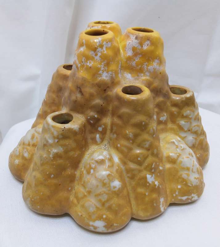 Antique Porcelain Coral Shaped Flower Frog