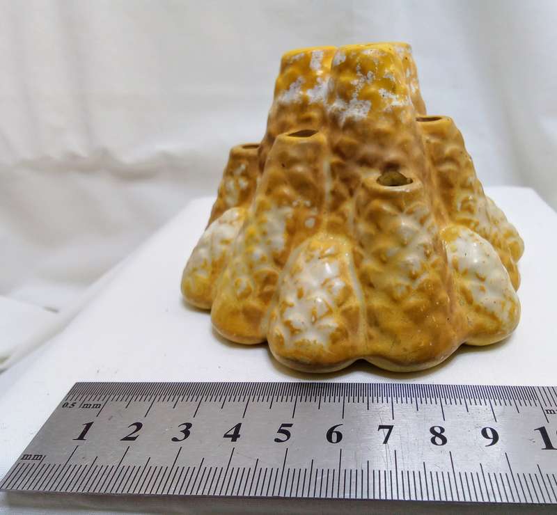 Antique Porcelain Coral Shaped Flower Frog