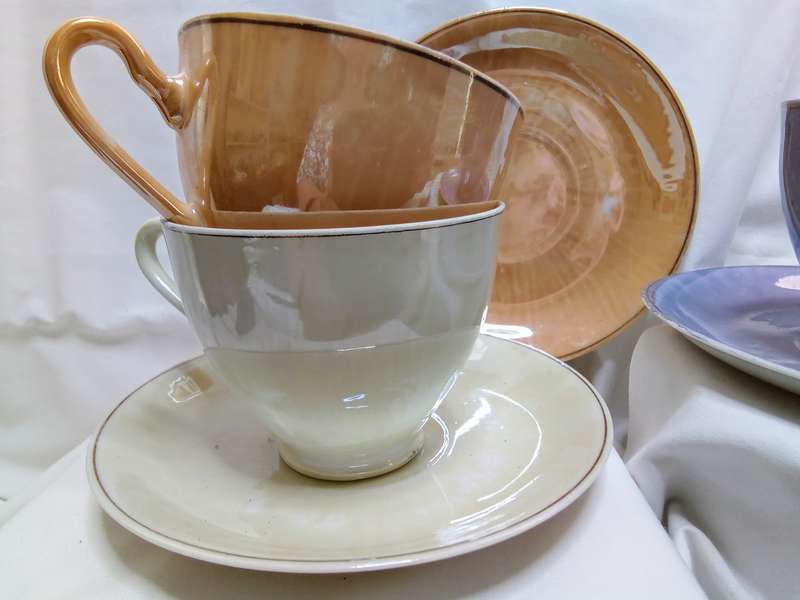 Three lovely vintage lustre ware duo's