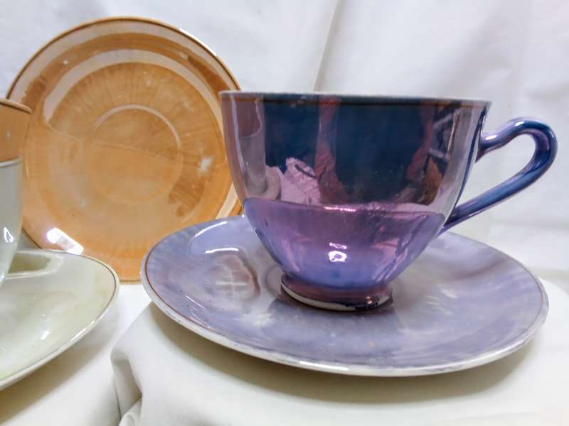 Three lovely vintage lustre ware duo's