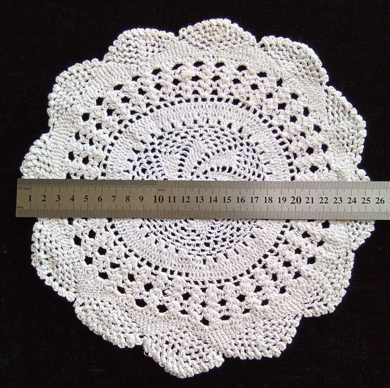 Lovely vintage white hand crocheted doily