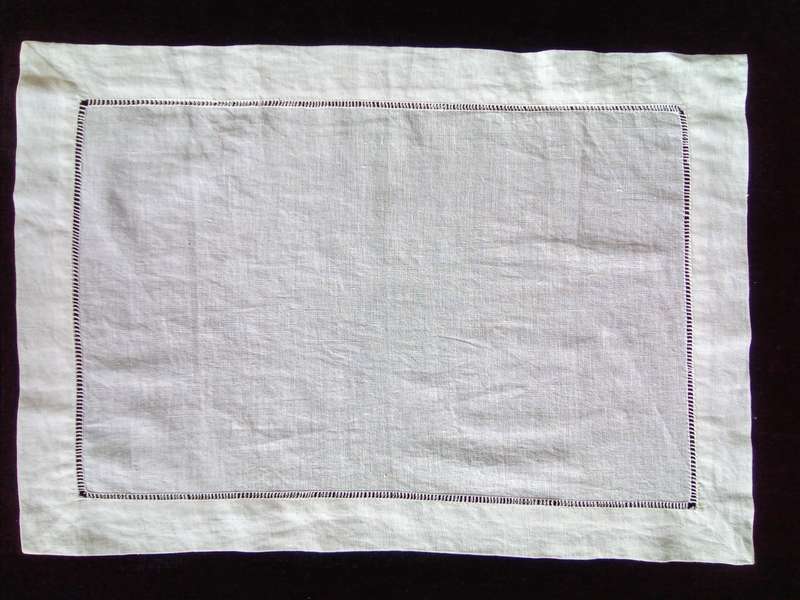 Lovely elegant vintage crisp white tray cloth