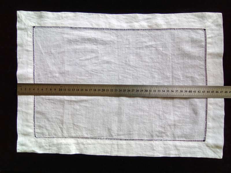 Lovely elegant vintage crisp white tray cloth