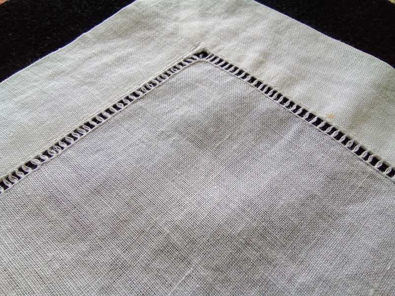 Lovely elegant vintage crisp white tray cloth