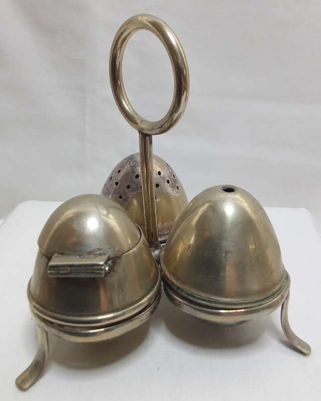 Vintage EPNS Silver plated condiment set