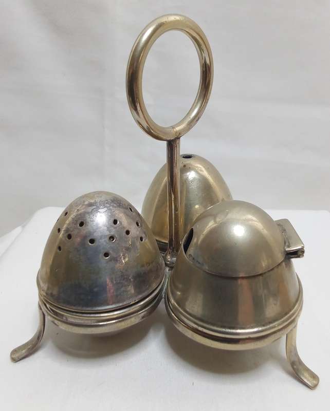Vintage EPNS Silver plated condiment set