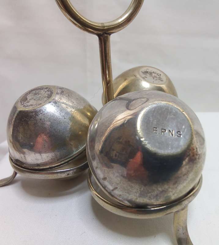 Vintage EPNS Silver plated condiment set