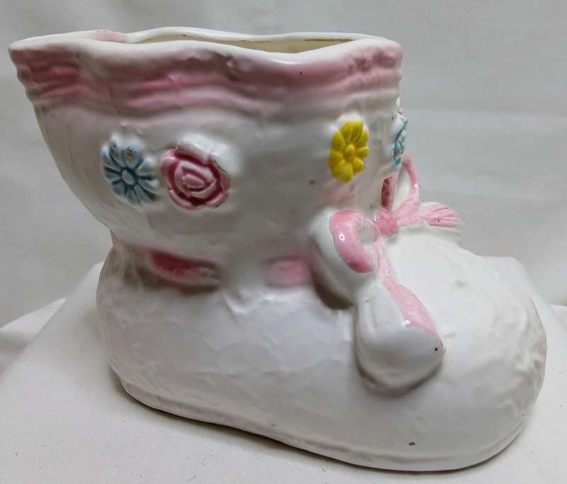 Cute Vintage ceramic baby bootie