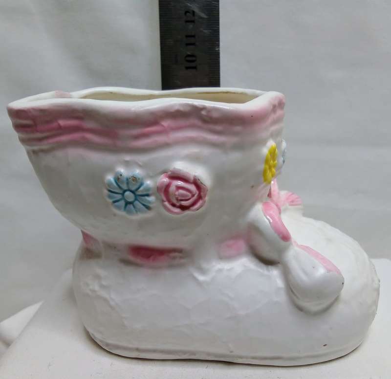 Cute Vintage ceramic baby bootie