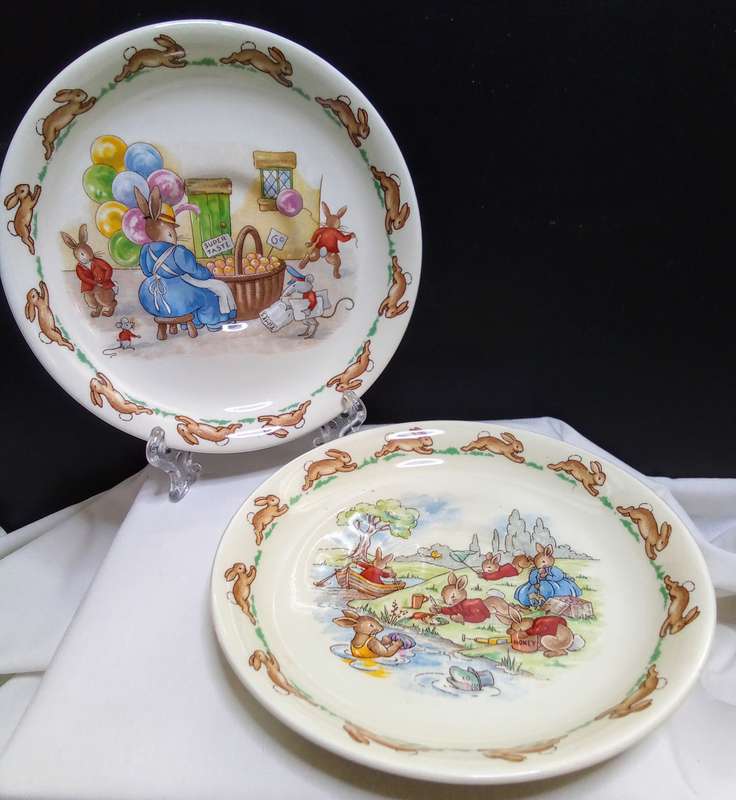 Two beautiful Bunnykins saucers