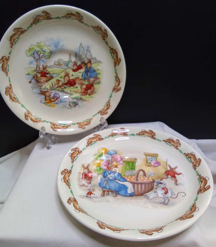 Two beautiful Bunnykins saucers
