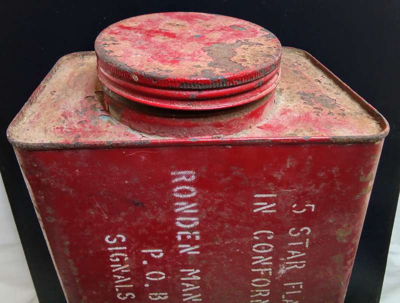 Large vintage flare distress signal tin - beautiful display item
