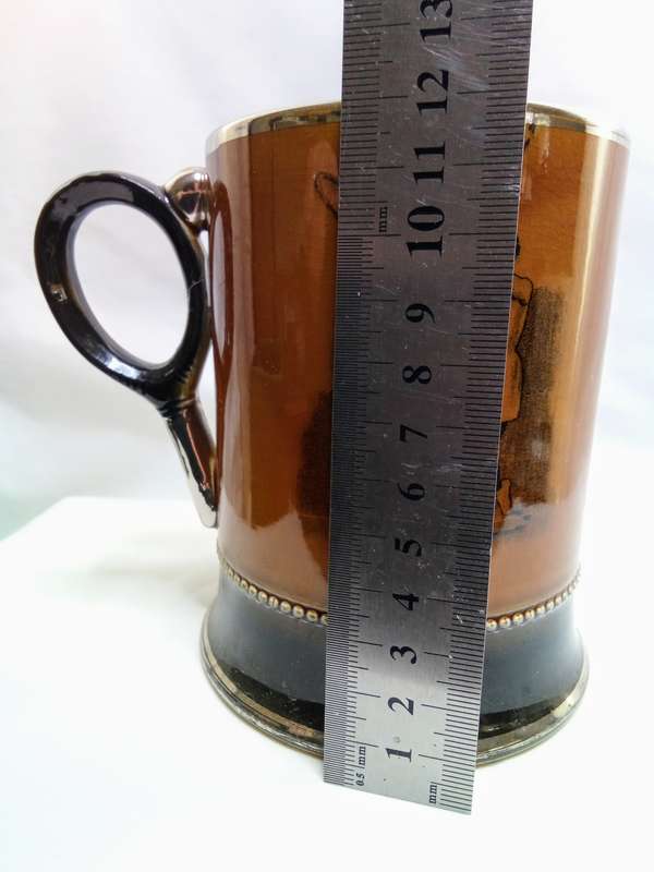 Tennis Tankard Mug Stein Silver Lustre Arthur Wood Royal Bradwell Sports Series