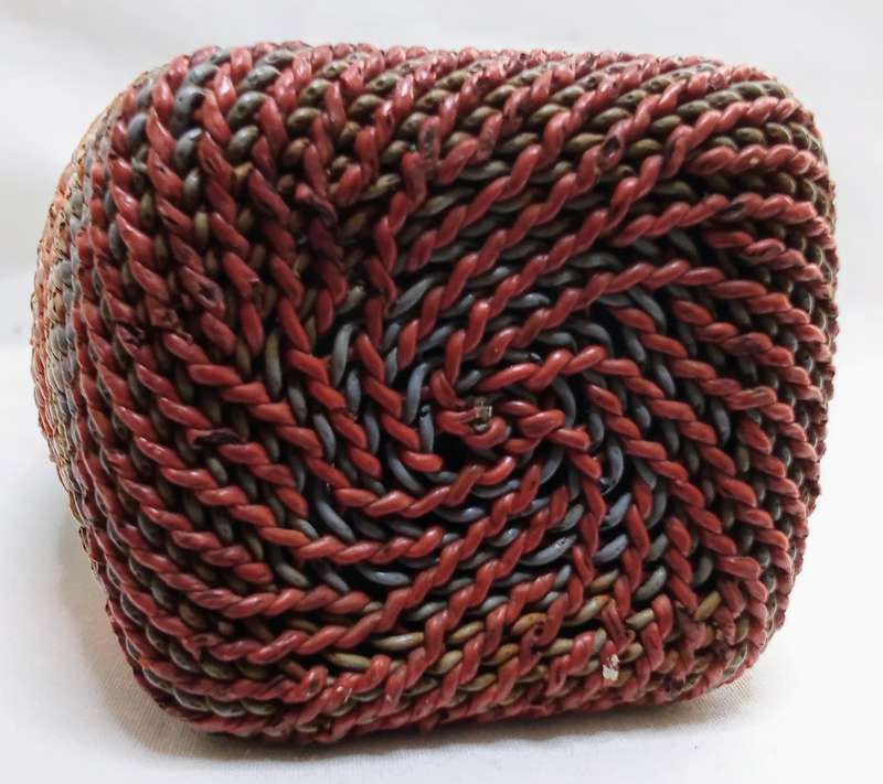 Lovely vintage woven wire bottle