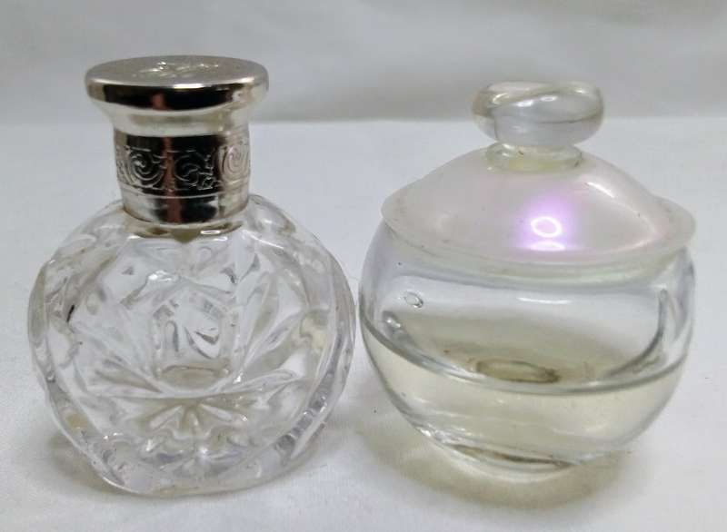 Two stunning miniature perfume bottles!  Ralph Lauren Safari & Cacharel NOA