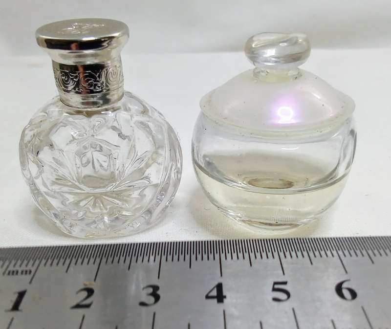 Two stunning miniature perfume bottles!  Ralph Lauren Safari & Cacharel NOA