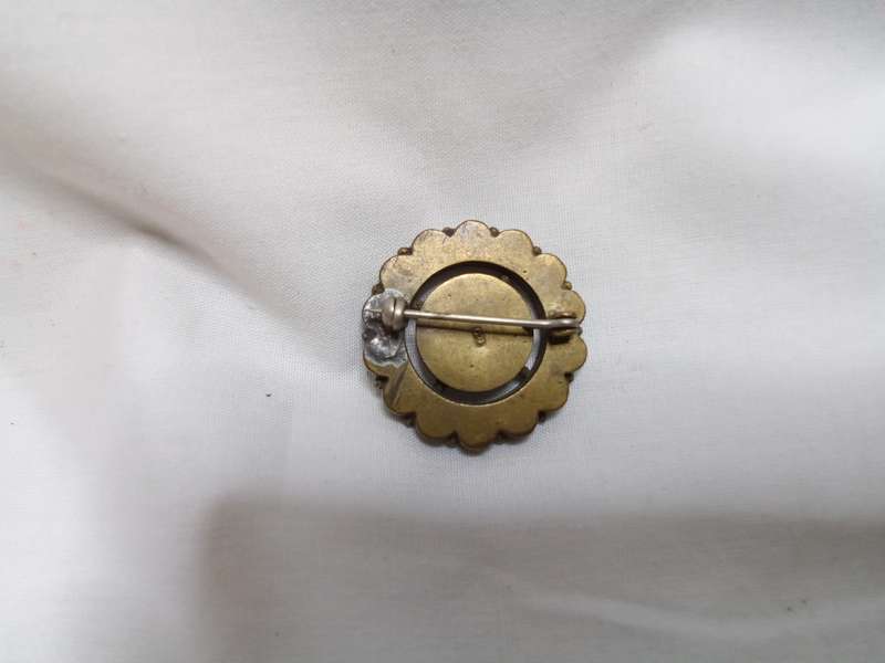 Exquisite antique millefiori glass micro mosaic brooch