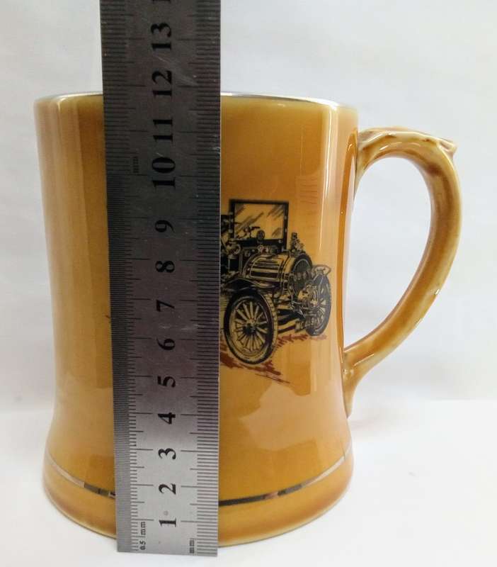 Lovely WADE Brown Porcelain beer mug, 1905 Spyker Veteran Car -  ENGLAND