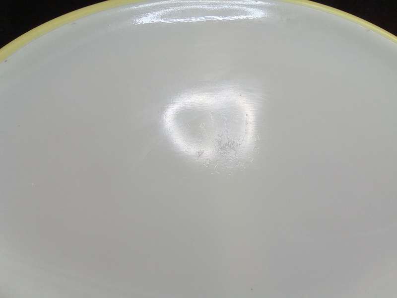 Charming vintage Pyrex Gaiety snowflake lemon yellow oval divided casserole dish