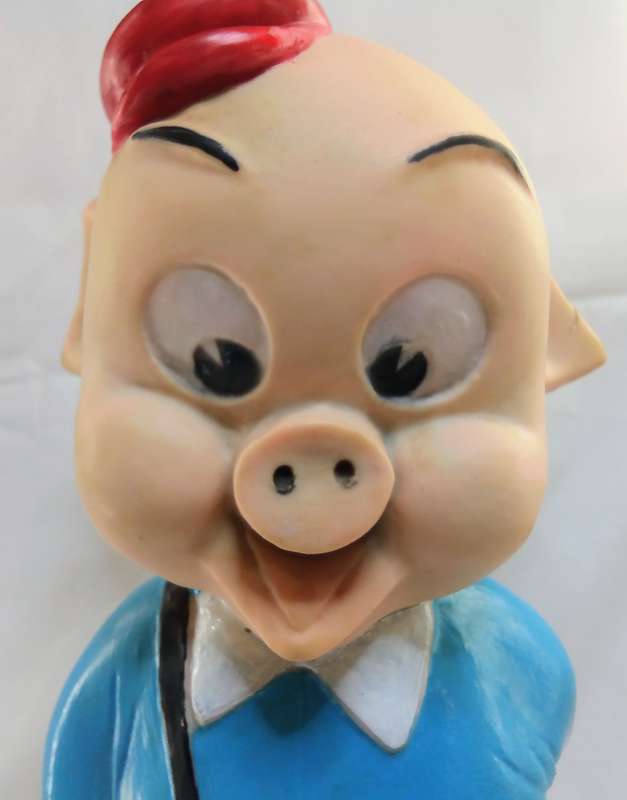 Looney tunes Porky Pig - 70's rubber toy