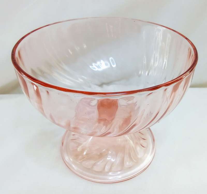 Small Dessert Bowl Rosaline Pink (Swirl Optic) by Cristal D'Arques-Durand