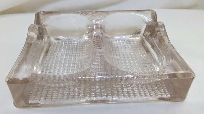 English Glass Desk Tidy and Pen Rack - Bagley & Co. Ltd. Crystal Glass Company - ca. 1930
