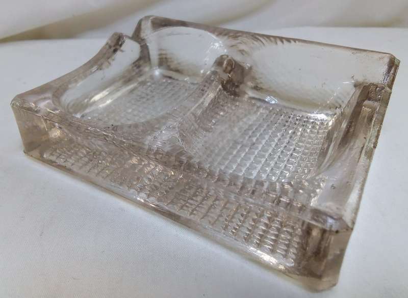 English Glass Desk Tidy and Pen Rack - Bagley & Co. Ltd. Crystal Glass Company - ca. 1930