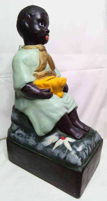 Vintage mission money box - Hand painted plaster - Belgium - 1950-1959