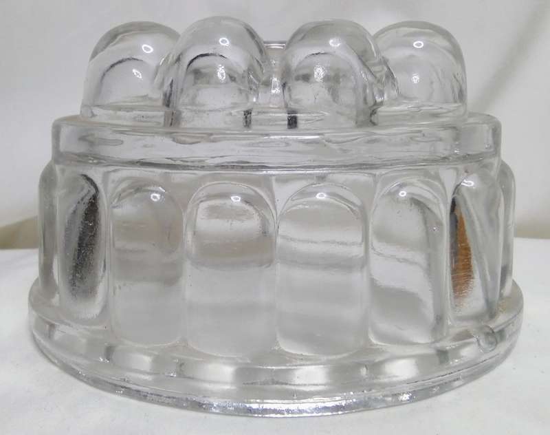 Cute small vintage glass jelly mold